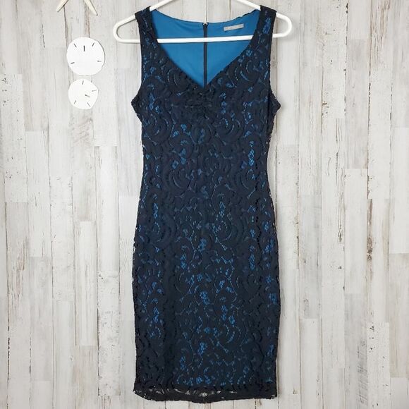 Orsay Lace Overlay Sleeveless Dress Black Size 4 - Picture 1 of 12